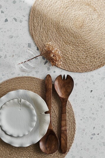 Ellos Home Bordbrikke Ria i jute 4 pk Natur