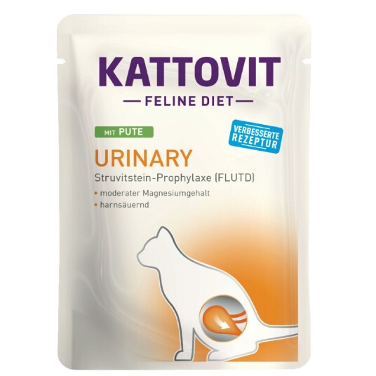 Kattovit Feline Urinary Porsjonspose 24 X 85 G Kalkun