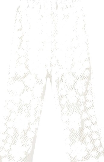 Mango Straight Crochet Trousers Beige 4 5