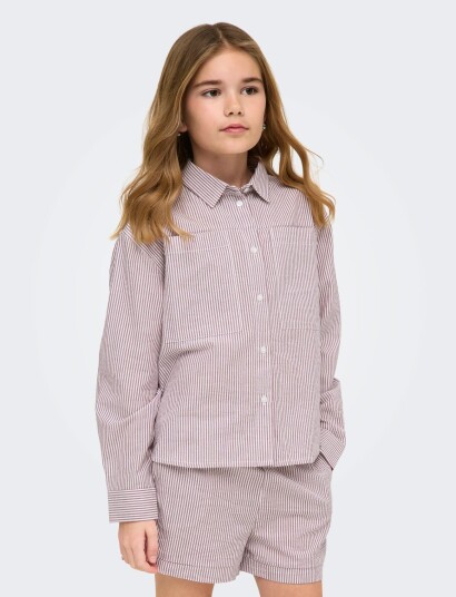 Kids Only Kogsmilla Life Striped Knot Shirt Vd Wvn Pink 146