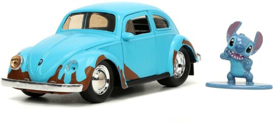 Disney 1959 VW Bubbla med Stitch Figur 1:32 Metall Bil