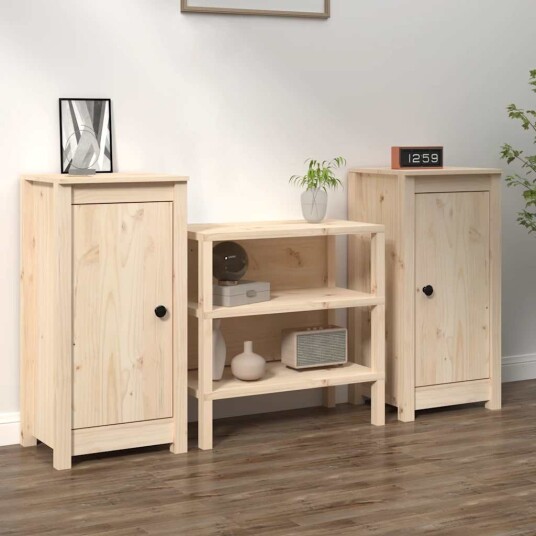 vidaXL Skjenker 2 stk 40x35x80 cm heltre furu