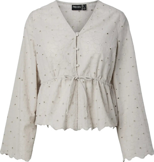 Pieces Pcarmorine Ls Embroderi Top Wvn White S Pieces Pcarmorine Ls Embroderi Top Wvn White S