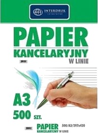 Interdruk Linjert Papir A3/500 Ark
