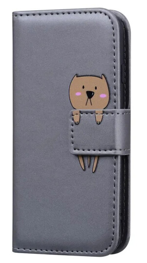 INCOVER Xiaomi 13 Flip Deksel med Stropp / Ståfunksjon / Kortholder - Grå (Hund)