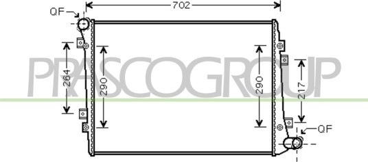 PRASCO SK024R007 Radiator motorkjøling
