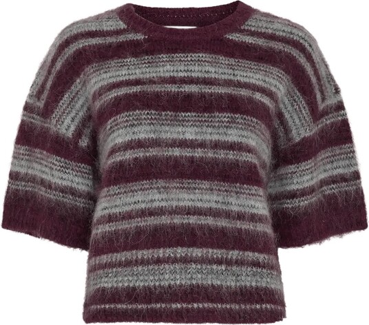 MSCH Copenhagen Mschlycie 2/4 Pullover Stp   P Purple/H GRAY   L/XL