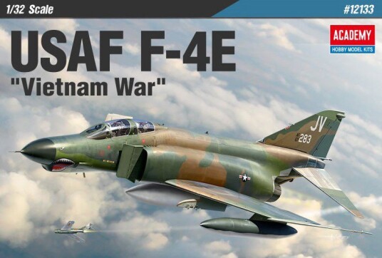 Academy USAF F-4E Vietnamkrigen Modellfly Byggesett 1:32