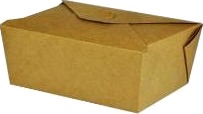 Takeaway Æske 1000 Ml 150X120x65mm Karton Med Biocoating Brun,6 Ps X 50 Stk/Krt