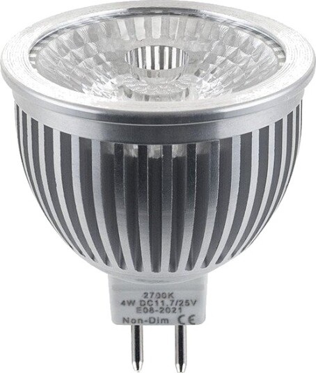 Spl GU5.3 4W LED pære   12 30V 325lm 38° MR16 2700K   Kulør : Varm