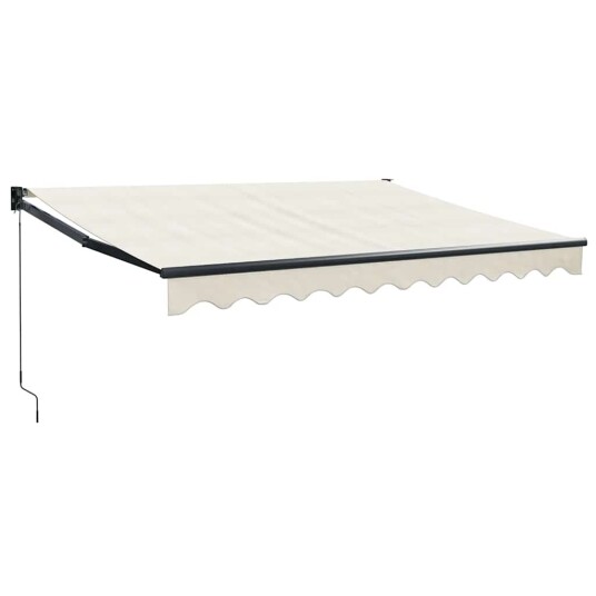 vidaXL Uttrekkbar markise kremhvit 3x2,5 m stoff og aluminium