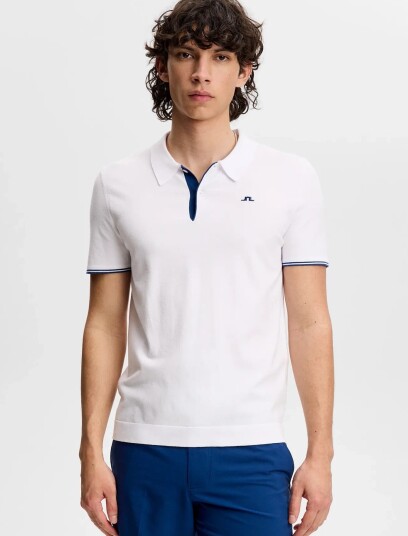 J. Lindeberg Matheo Knit Golf Polo   White   XL