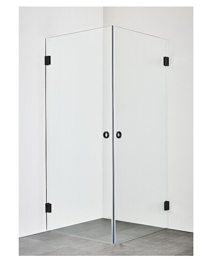 Hafa Infinity Dusjhjørne 90x90 cm, Sort/Klarglass