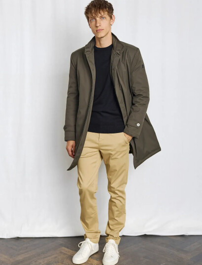 Bruun & Stengade Bs Bedford Slim Fit Coat - Khaki green - S