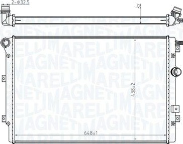 Radiator MAGNETI MARELLI 350213196800 Radiator MAGNETI MARELLI 350213196800