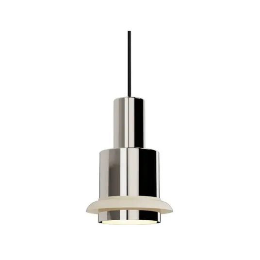 Chaumont Pendel Ø19xH28 Nickel/White DCW Chaumont Pendel Ø19xH28 Nickel/White DCW