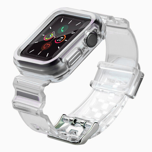 Hurtel Strap Light Silikonreim med Deksel til Apple Watch 38mm Svart