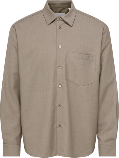 ONLY & SONS Onshans Rlx 0668 Shirt Frml Brown L