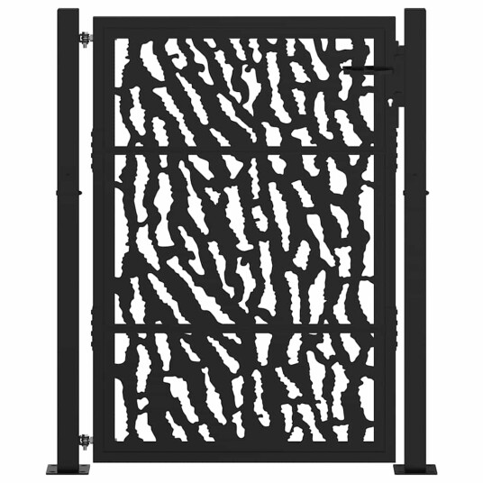 Hageport svart 105x130 cm stål spordesign