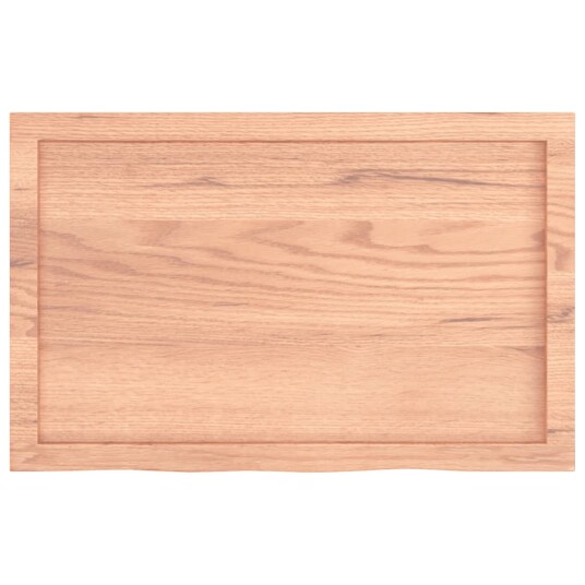 vidaXL Vegghylle lysebrun 80x50x6 cm behandlet heltre eik