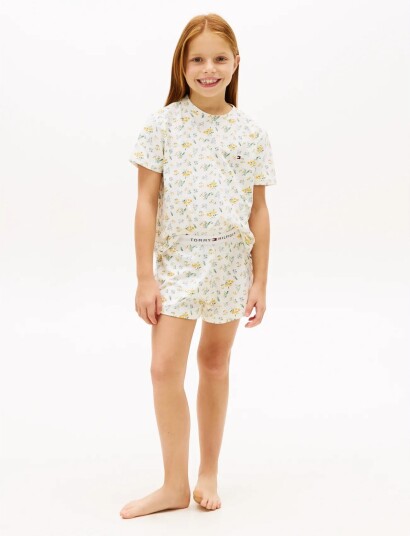 Tommy Hilfiger Ss Pj Set   Multi/patterned   140 152