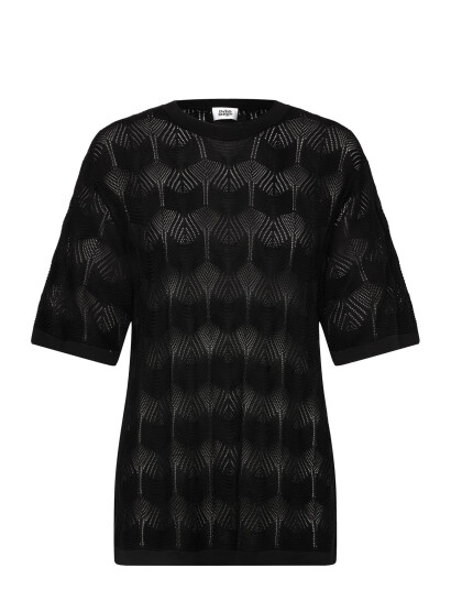 Twist & Tango Uma Crochet Tee - Black - XS