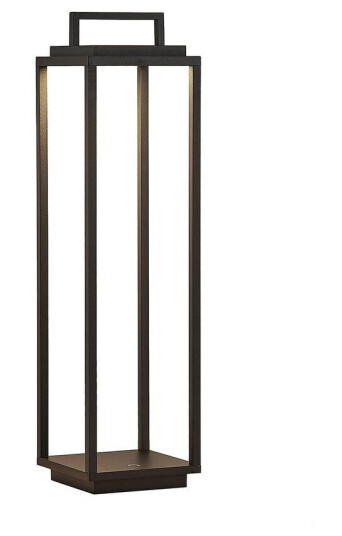 Lucande Elaja LED-utelykt, USB, svart