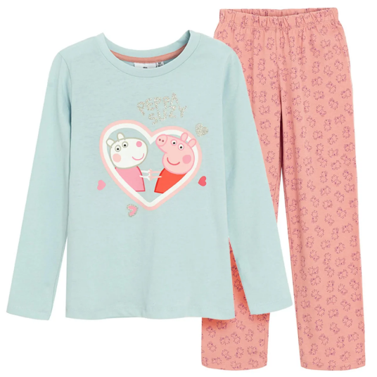 Peppa Gris Pysjamas Peppa & Suzy - 110 / 5 år - Voksen