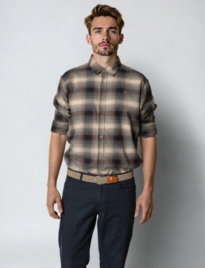 Clean Cut Copenhagen Dylan Checked Flannel Shirt - Multi/patterned - XL