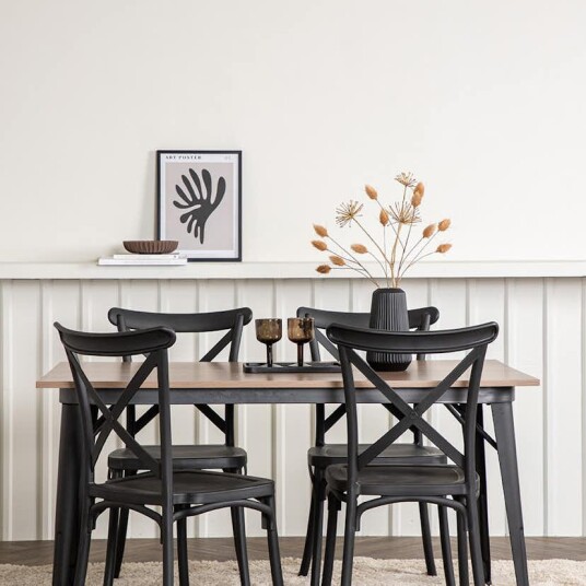 Spisegruppe Venture Home Tempe med 4 Crosett Stoler