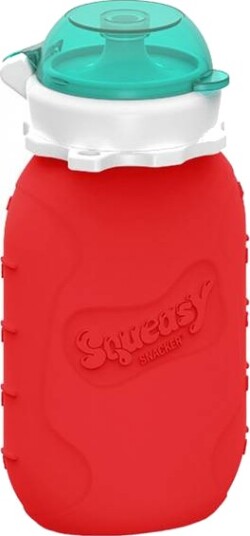 SQUEASY Klemmeflaske i silikon 180ml Rød SQUEASY Klemmeflaske i silikon 180ml Rød