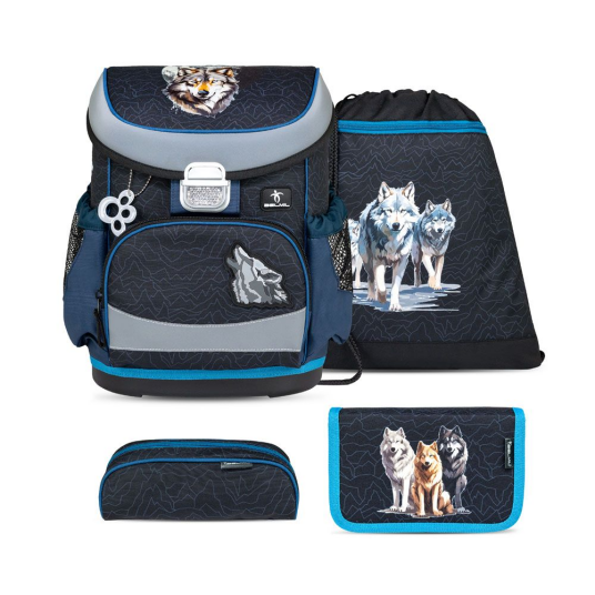 Belmil Wolves skolesekk med 4 deler Belmil Wolves skolesekk med 4 deler