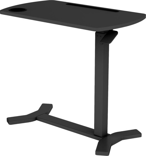 Skrivebord HOME4YOU Ergo med ett ben 70x40x67,5-106 cm manuell, svart - svart