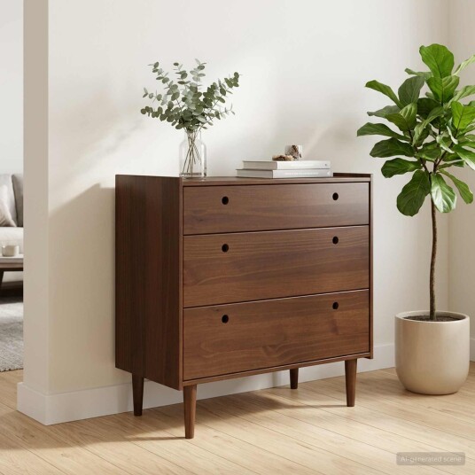 vidaXL Kommode BILBAO Mørk karamell 90 x 45 x 89 cm