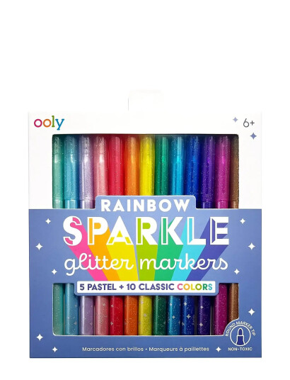 Ooly Tusjer 15 Stk Rainbow Sparkle Glitter Multi Patterned One Size
