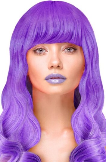 Party Wig Long Wavy Purple Hair