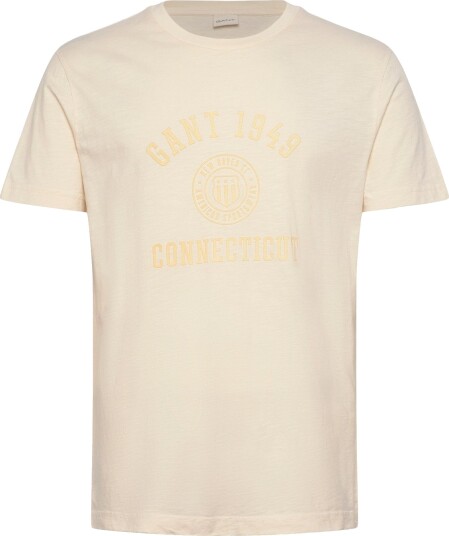 GANT Tonal Print Ss Tshirt Cream XXXL