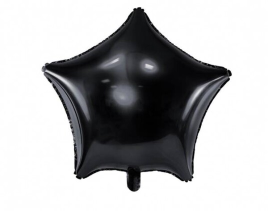 Folieballong stjerne Svart 35cm 1stk Folieballong stjerne Svart 35cm 1stk