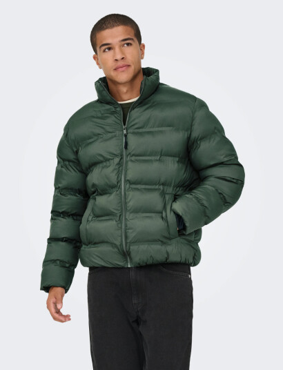 ONLY & SONS Onsunion Seamless Life Puffer Jacket Otw - Khaki green - S ONLY & SONS Onsunion Seamless Life Puffer Jacket Otw - Khaki green - S
