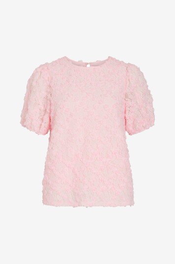 Vila Blondebluse visasha O neck Rosa