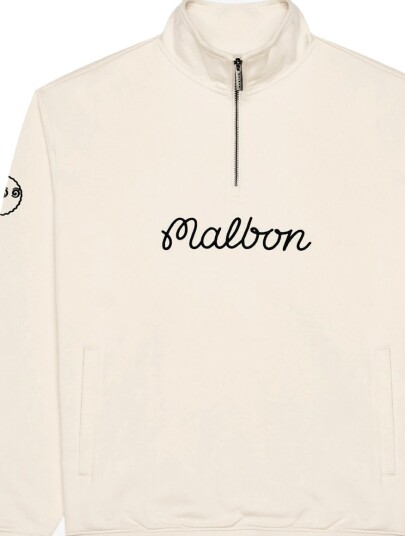 Malbon Collegiate Sweatshirt Hvit Golfgenser herre Ivory X Large