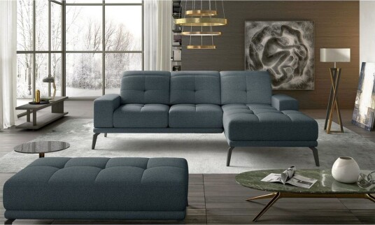 Hjørnesofa Eltap Torrense 265x175x98 cm Grande 75 Blå Høyre
