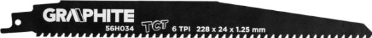 Graphite Bajonettjernbor Hm 228 X 24 X 1,25 Mm, 6Tpi