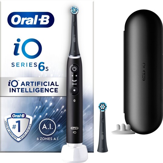 Oral-B iO6S Elektrisk Tannbørste med Magnetisk Teknologi - Black Lava