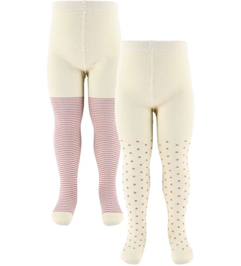 minipop Minipop® Bamboo Tights 2 Pack - Cream - 0-1/2
