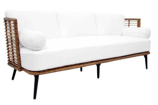 Brafab Covelo 3-seter sofa Natur med hvit pute Natur Brafab Covelo 3-seter sofa Natur med hvit pute Natur