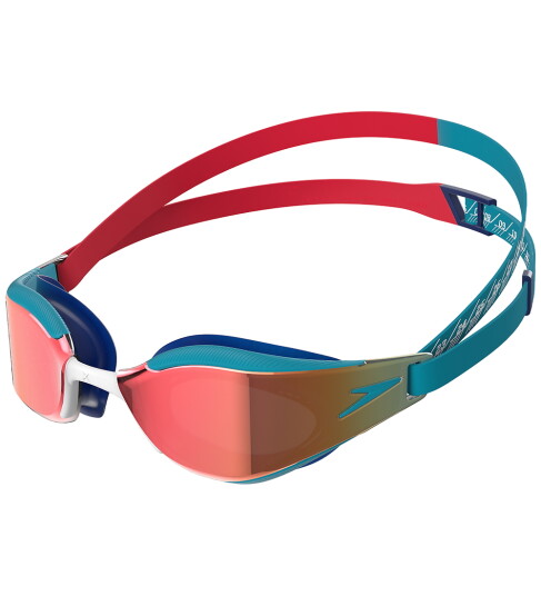 Speedo konkurranse svømmebriller til barn 6 14 Fastskin Hyper Elite Mirror Rød/blå