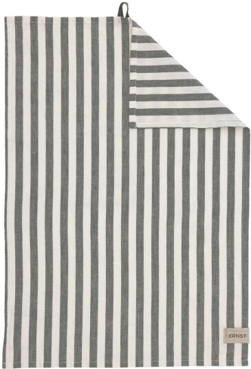 Ernst kjøkkenhåndkle brede striper 47x70 cm Grønn-hvit