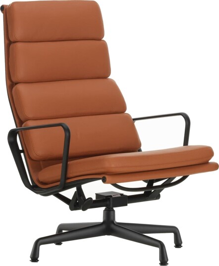 Vitra Soft Pad EA 222 Kontorstol med Svingbar Konjakkfarget Vitra Soft Pad EA 222 Kontorstol med Svingbar Konjakkfarget