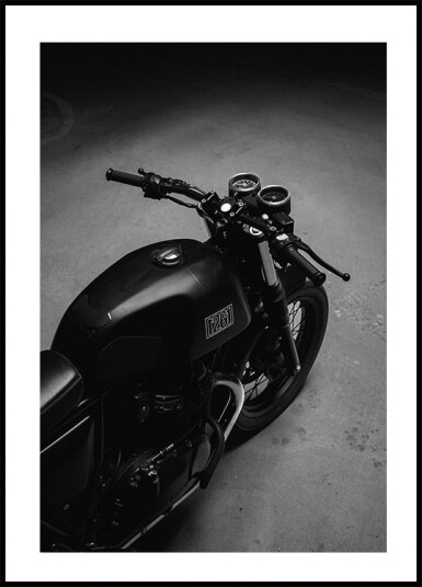 Black Motorcycle Plakat Plakat / 21x30cm